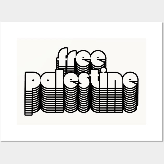 Free Palestine /// Retro Style Design Wall Art by DankFutura